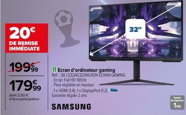 Samsung - Ecran D'Ordinateur Gaming  offre à 179,99€ sur Carrefour
