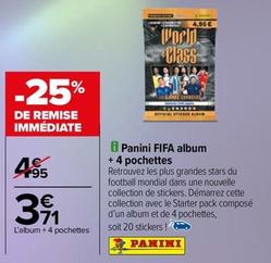 Panini - FIFA Album + 4 Pochettes  offre à 3,71€ sur Carrefour