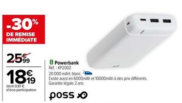 Poss - Powerbank  offre à 18,19€ sur Carrefour