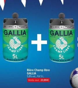 Gallia - Bière Champ Libre  offre à 23,99€ sur Carrefour
