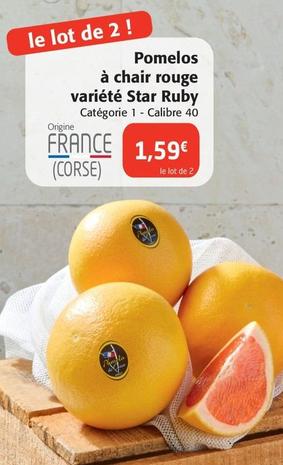 Pomelos À Chair Rouge Variété Star Ruby offre à 1,59€ sur Colruyt