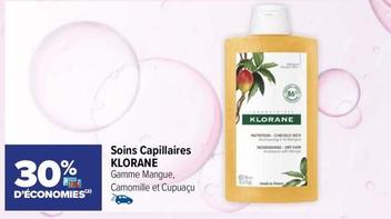 Klorane - Soins Capillaires  offre sur Carrefour