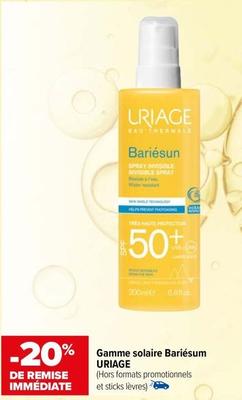Uriage - Gamme Solaire Bariesum  offre sur Carrefour