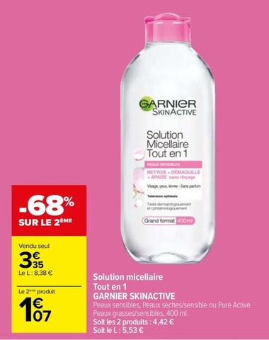 Garnier - Solution Micellaire Tout En 1 Skinactive offre à 3,35€ sur Carrefour Market