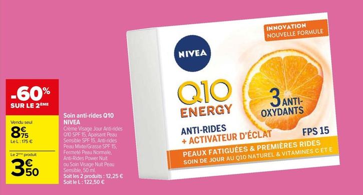 Nivea - Soin Anti Rides Q10 offre à 8,75€ sur Carrefour Market