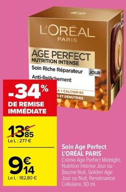 L'oréal - Soin Age Perfect Paris offre à 9,14€ sur Carrefour Market