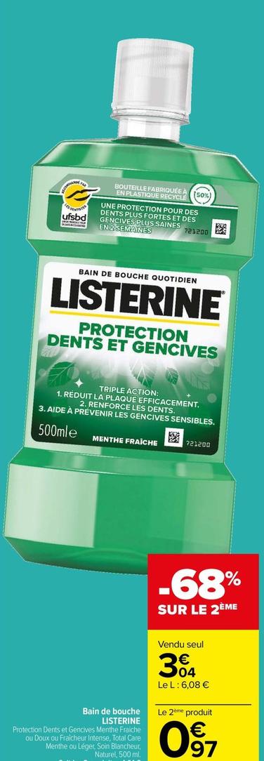 Listerine - Bain De Bouche offre à 3,04€ sur Carrefour Market