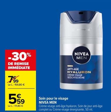 Nivea - Soin Pour Le Visage Men offre à 5,59€ sur Carrefour Market