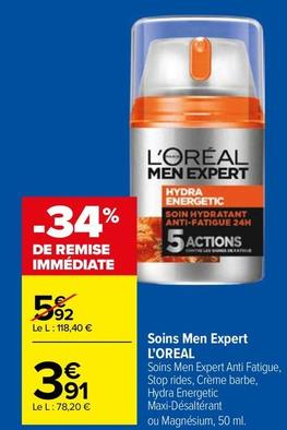 LOreal Paris - Soins Men Expert offre à 3,91€ sur Carrefour Market