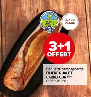 Carrefour - Baguette Campagnarde Filiere Qualite offre sur Carrefour Market