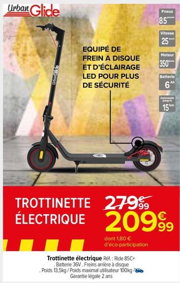 Trottinette Électrique offre à 209,99€ sur Carrefour Market