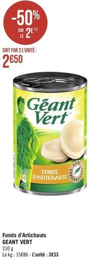 Geant Vert - Fonds D'Artichauts  offre à 3,33€ sur Géant Casino