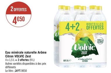 Volvic - Eau Minérale Naturelle Arôme Citron Zest offre à 0,5€ sur Géant Casino