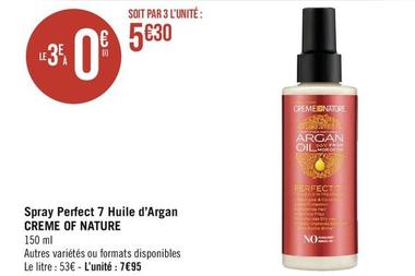 Creme Of Nature - Spray Perfect 7 Huile D'Argan  offre à 7,95€ sur Géant Casino