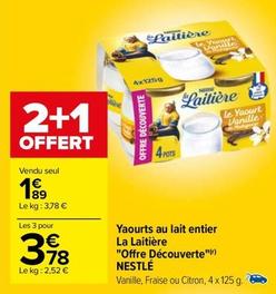 Nestlé - Yaourts Au Lait Entier La Laitiere "Offre Decouverte"