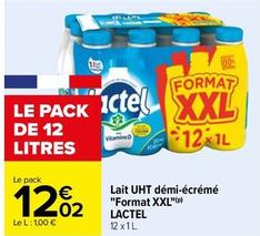 Lactel - Lait Uht Démi-écrémé "Format XXL"
