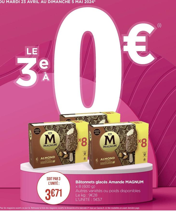 promo  casino supermarchés : 3,71€