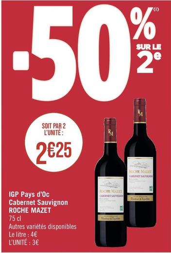 Vin offre à 2,25€ sur Casino Supermarchés
