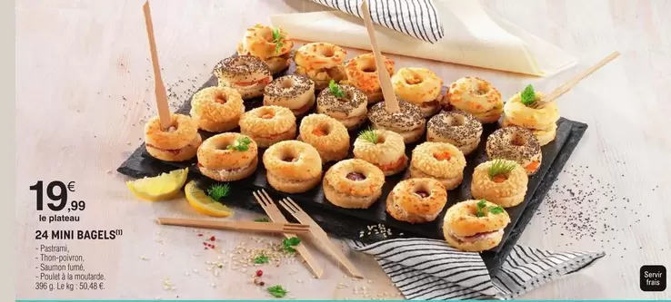 24 Mini Bagels offre à 19,99€ sur E.Leclerc