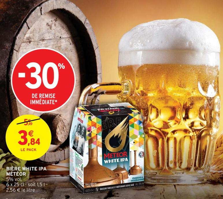 Météor - Bière White Ipa  offre à 3,84€ sur Intermarché