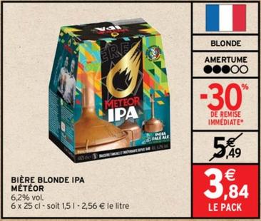Météor - Bière Blonde Ipa  offre à 3,84€ sur Intermarché