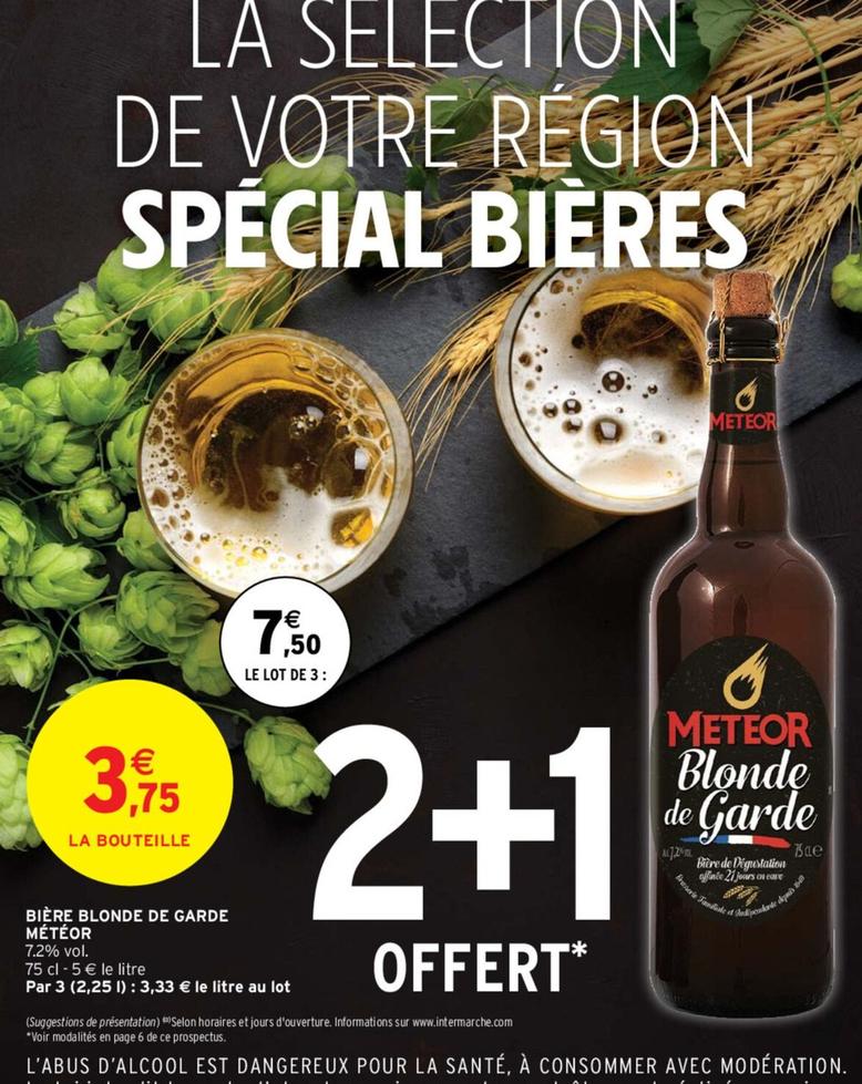 Brasserie Météor - Bière Blonde De Garde offre à 3,75€ sur Intermarché
