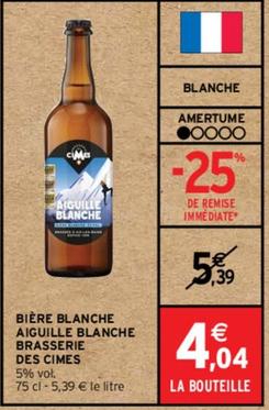 Brasserie Des Cimes - Bière Blanche Aiguille Blanche offre à 4,04€ sur Intermarché