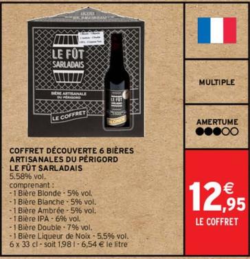 Le Fût Sarladais - Coffret Découverte 6 Bières Artisanales Du Périgord offre à 12,95€ sur Intermarché