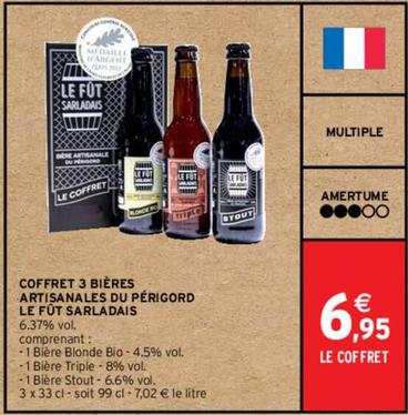 Le Fût Sarladais - Coffret 3 Bières Artisanales Du Périgord offre à 6,95€ sur Intermarché