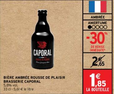 Caporal - Bière Ambrée Rousse De Plaisir Brasserie  offre à 1,85€ sur Intermarché
