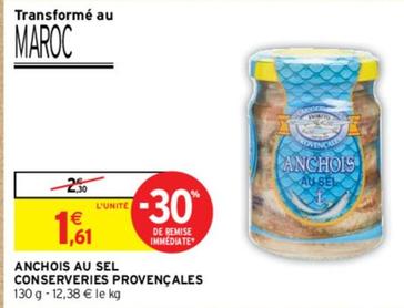 Conserveries Provençales - Anchois Au Sel offre à 1,61€ sur Intermarché