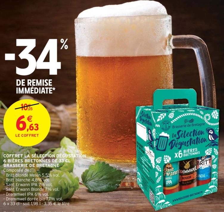 Brasserie De Bretagne - Coffret La Sélection Dégustation 6 Bières Bretonnes De 33 Cl offre à 6,63€ sur Intermarché