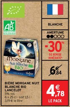 Lancelot - Biere Morgane Nuit Blanche Bio offre à 4,78€ sur Intermarché