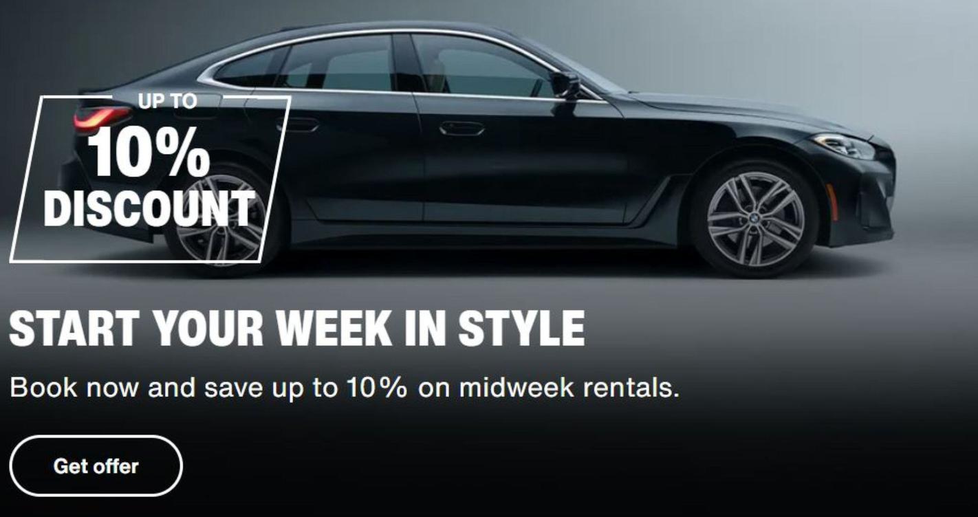 Sixt - Start Your Week In Style offre sur Sixt