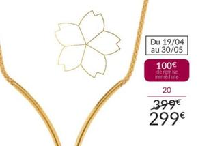 Collier Or 375 offre à 299€ sur Auchan Hypermarché
