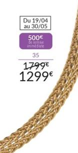 Collier En Or 750 offre à 1299€ sur Auchan Hypermarché