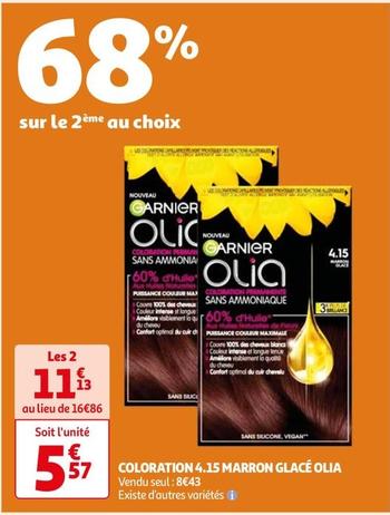 Garnier - Coloration 4.15 Marron Glac Éolia offre à 8,43€ sur Auchan Supermarché