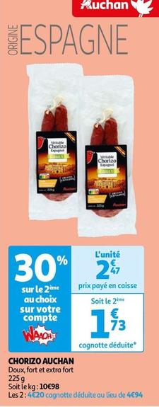 Auchan - Chorizo offre à 2,47€ sur Auchan Supermarché