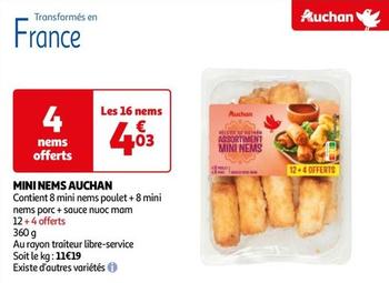 Auchan - Mini Nems offre à 4,03€ sur Auchan Supermarché