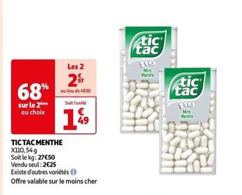 Tic Tac - Menthe  offre à 2,25€ sur Auchan Supermarché