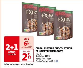 Kellogg's - Cereales Extra Chocolat Noir Et Noisettes  offre à 3,19€ sur Auchan Supermarché