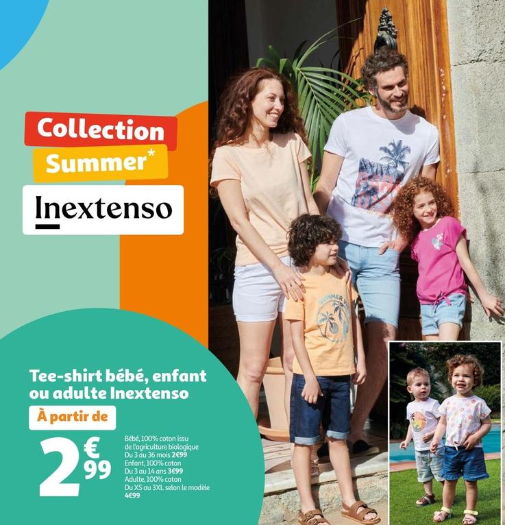 Inextenso - Tee-shirt Bébé,Enfant Ou Adulte  offre à 2,99€ sur Auchan Hypermarché