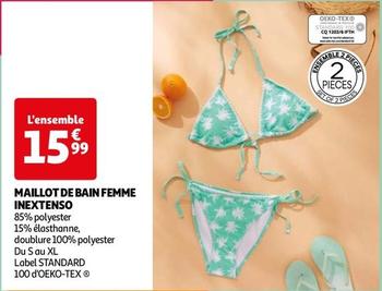Inextenso - Maillot De Bain Femme offre à 15,99€ sur Auchan Hypermarché