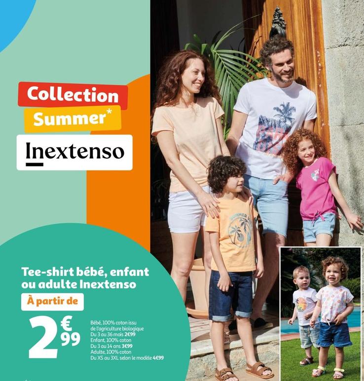 Inextenso - Tee-shirt Bébé, Enfant Ou Adulte offre à 2,99€ sur Auchan Hypermarché