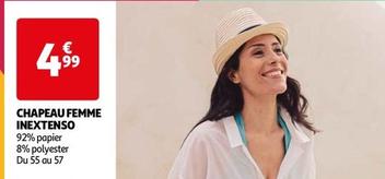 Inextenso - Chapeau Femme offre à 4,99€ sur Auchan Hypermarché