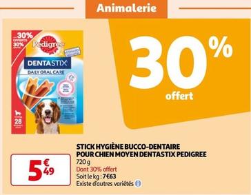 Pedigree - Stick Hygiène Bucco-dentaire Pour Chien Moyen Dentastix offre à 5,49€ sur Auchan Supermarché