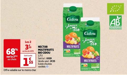 Cidou - Nectar Multifruits Bio  offre à 1,55€ sur Auchan Supermarché