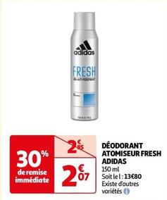 Adidas - Déodorant Atomiseur Fresh offre à 2,07€ sur Auchan Supermarché