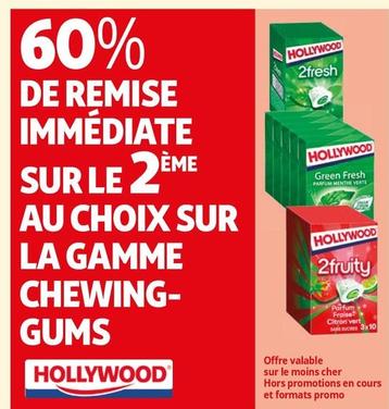 Hollywood - Sur Le 2eme Au Choix Sur La Gamme Chewing-Gums  offre sur Auchan Supermarché