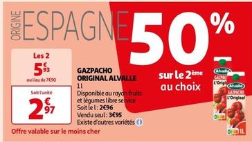 Alvalle - Gazpacho Original  offre à 3,95€ sur Auchan Supermarché